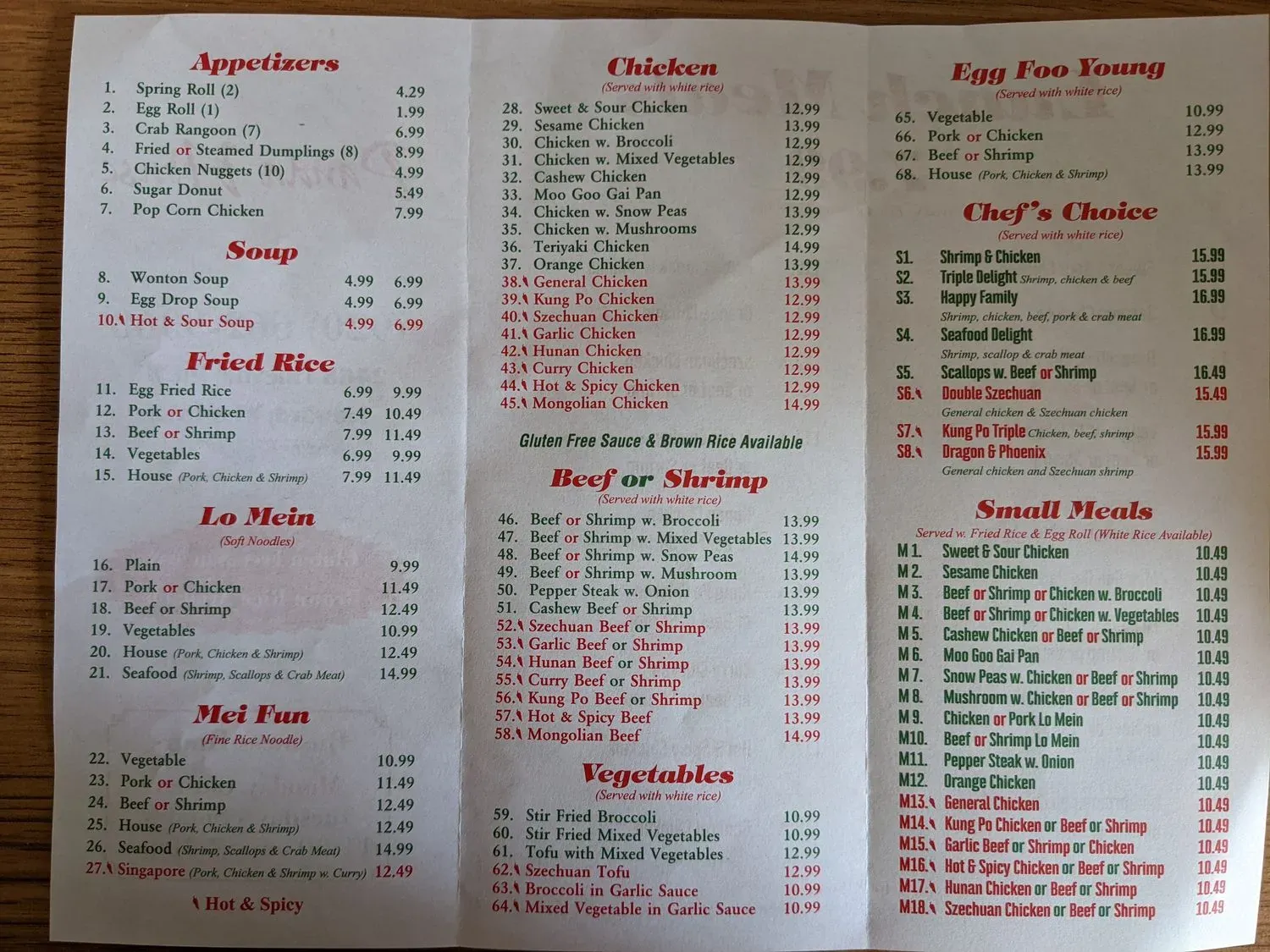 Menu 1