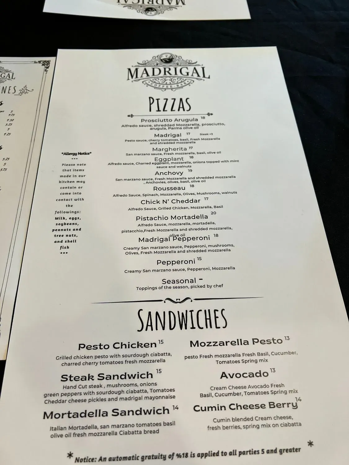 Menu 5