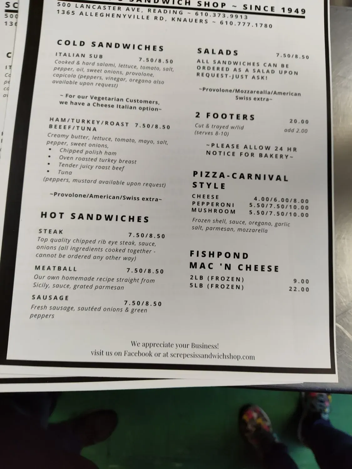 Menu 1