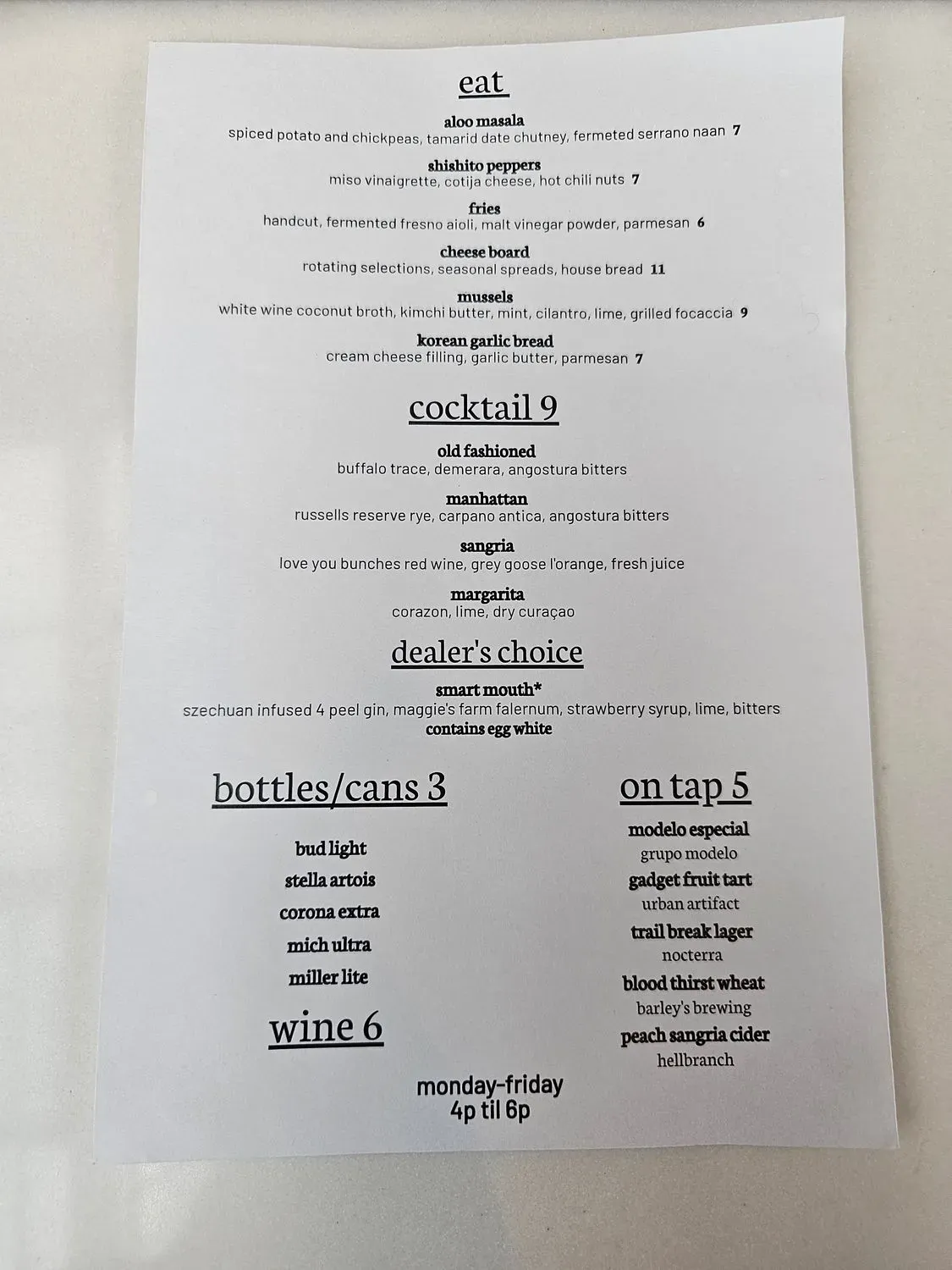 Menu 4