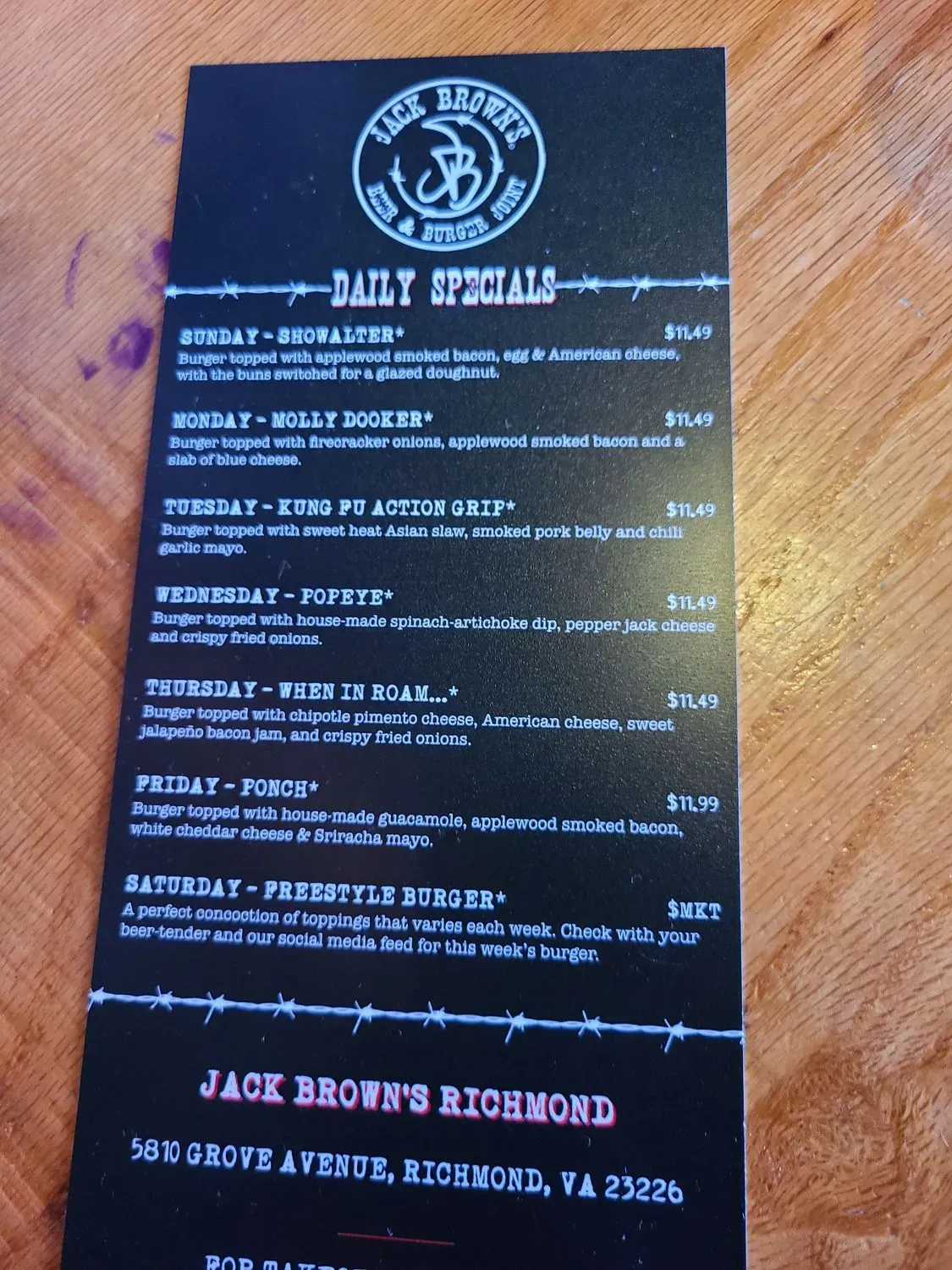 Menu 5