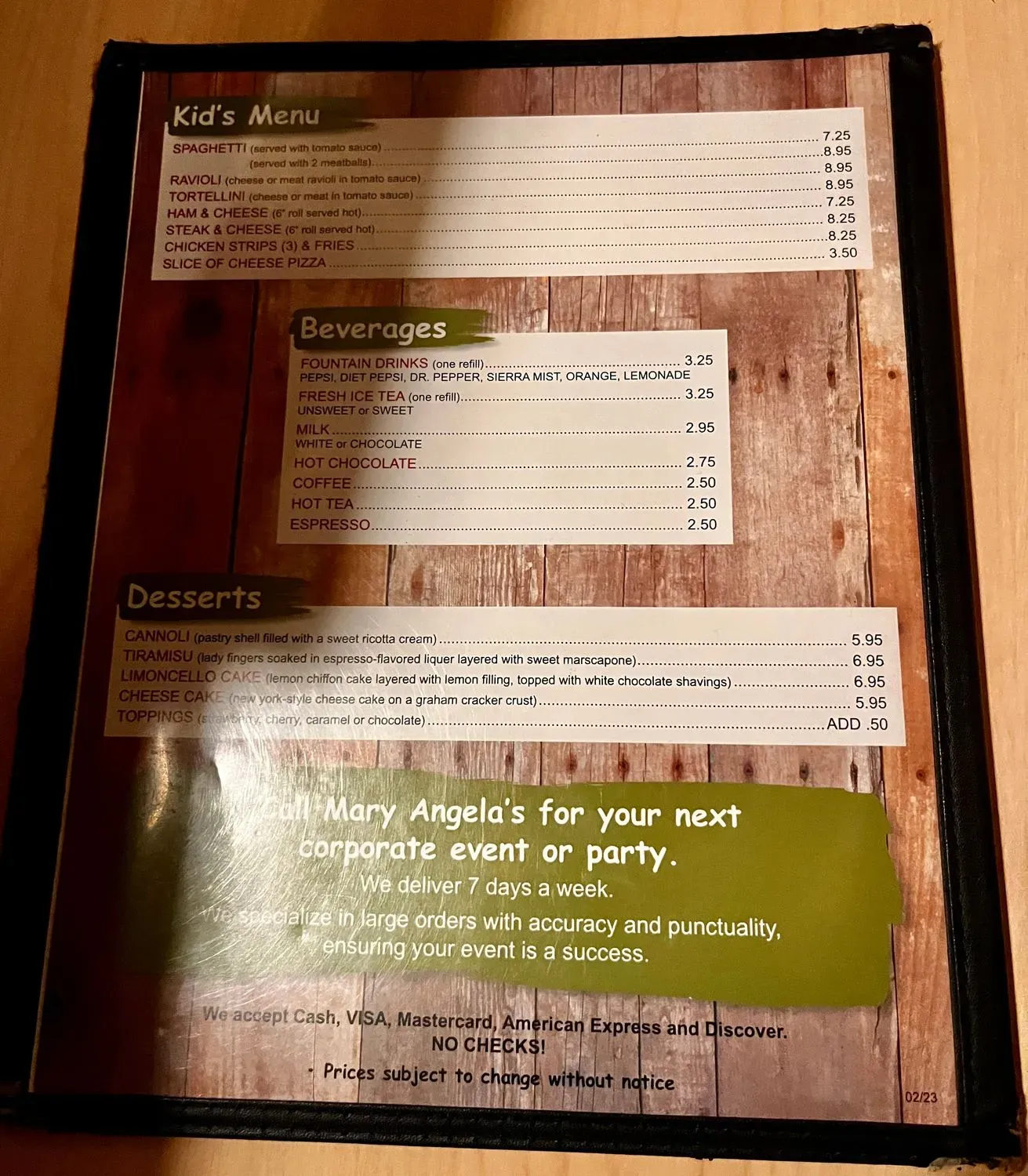 Menu 1