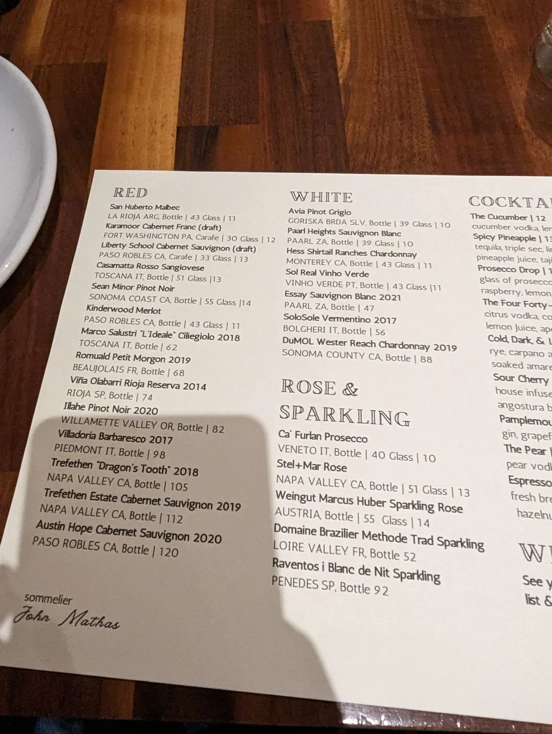 Menu 4