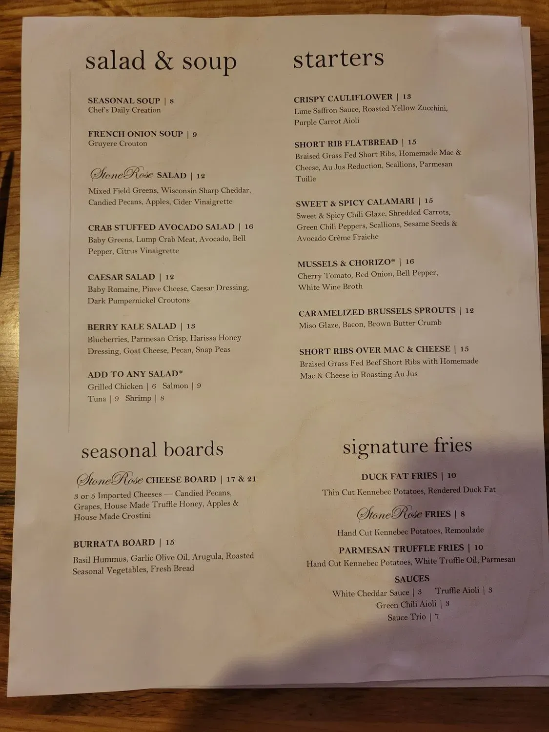 Menu 1