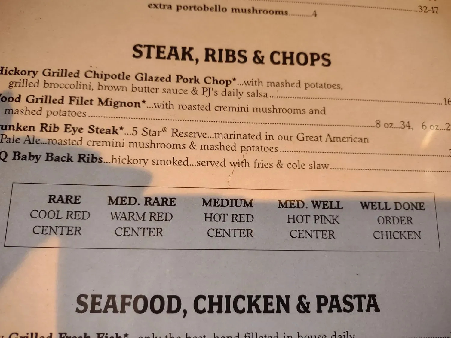 Silverado Menu - Updated October 2025