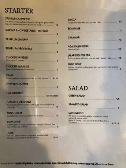 Menu 1