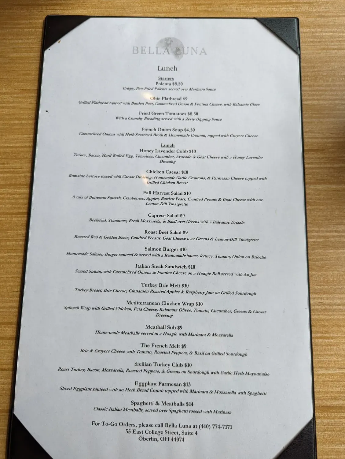 Menu 1