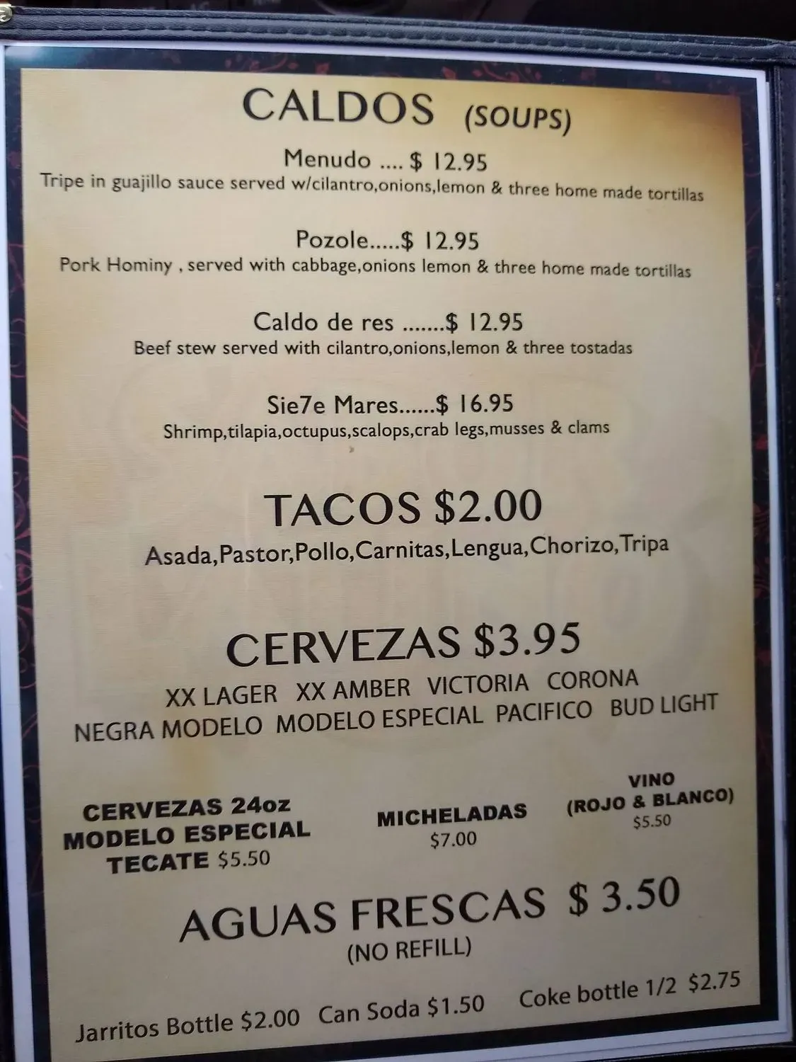 Menu 1