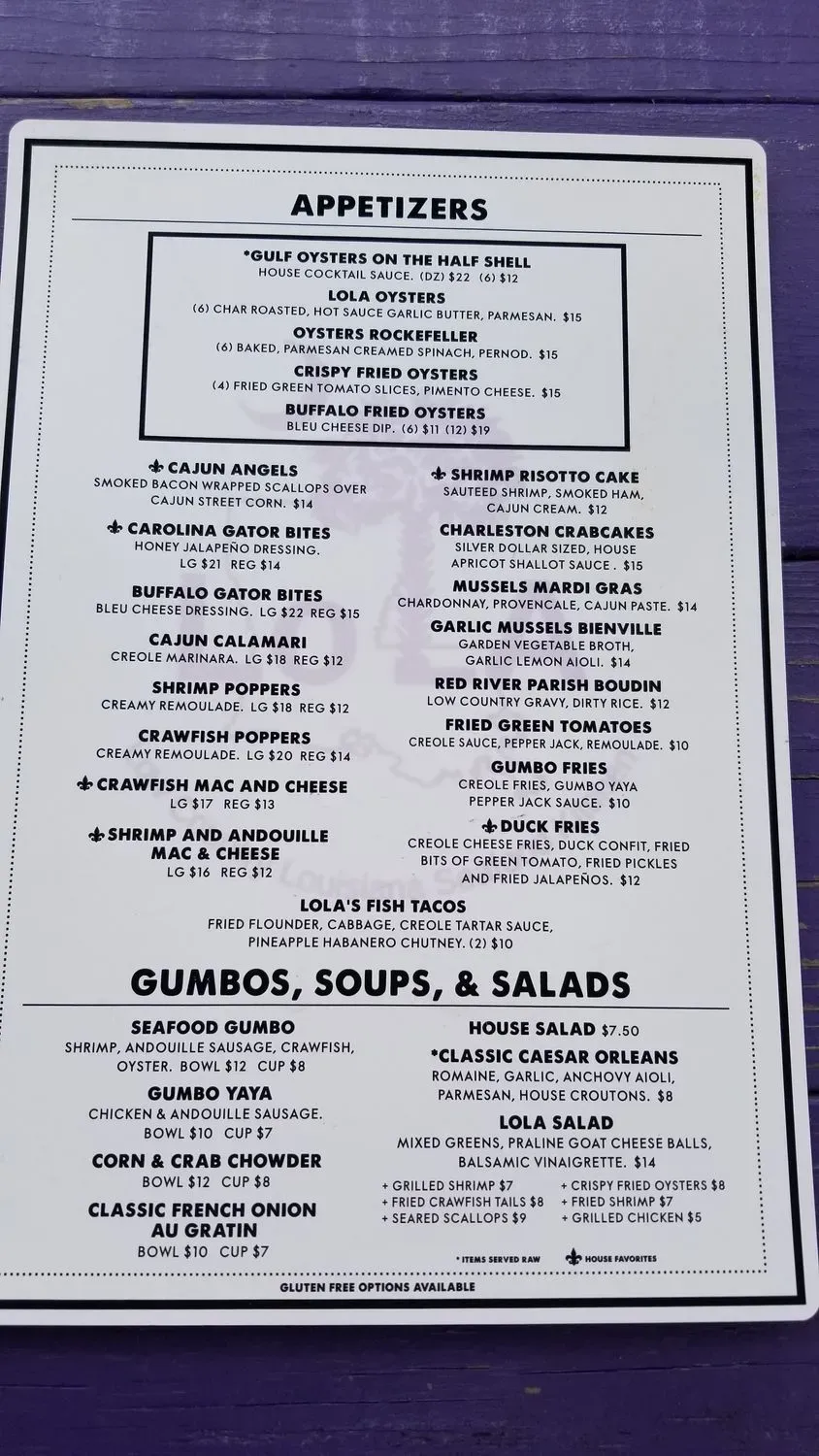 Menu 1