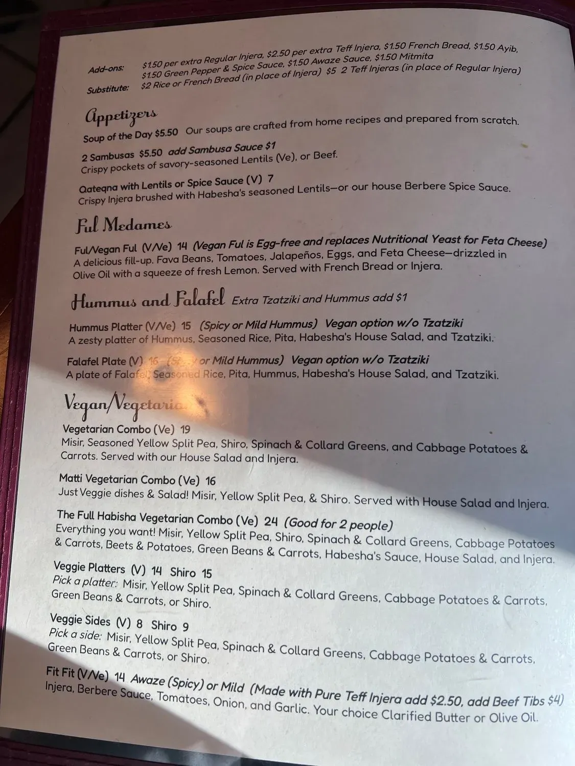 Menu 1