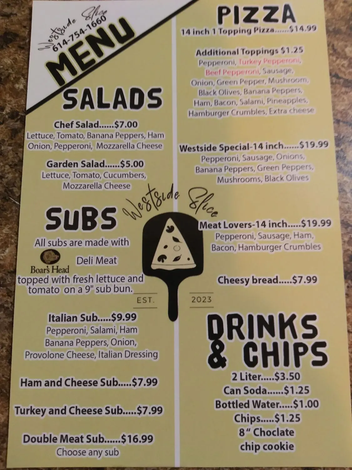 Menu 1