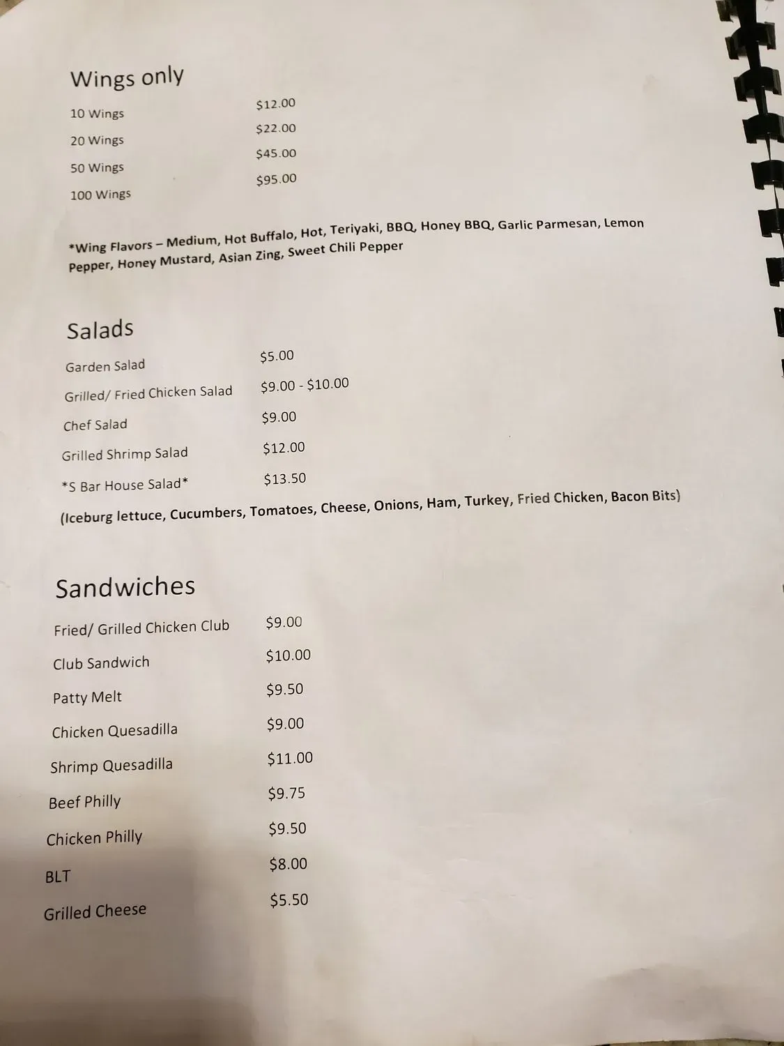 Menu 1