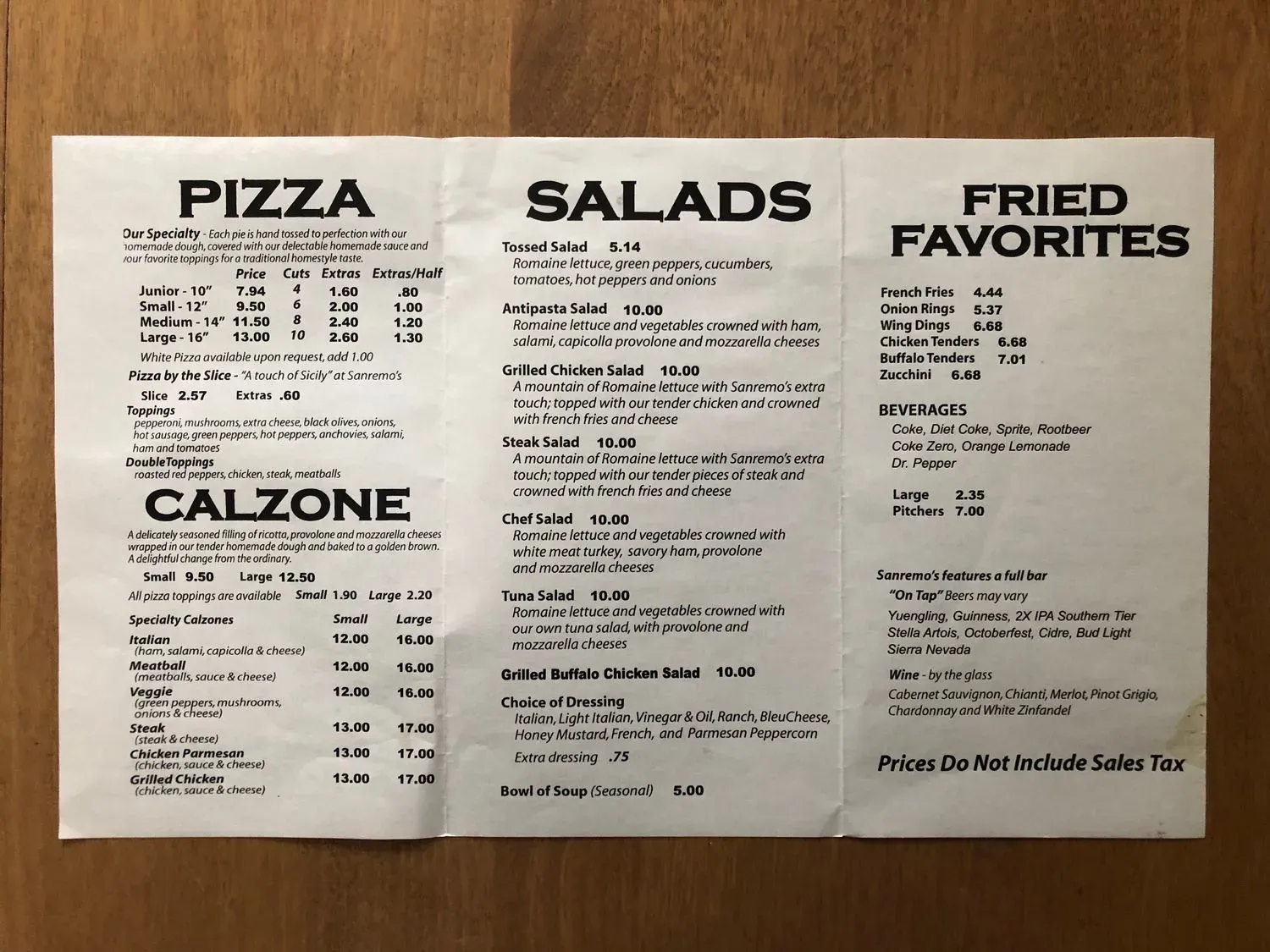 Menu 1