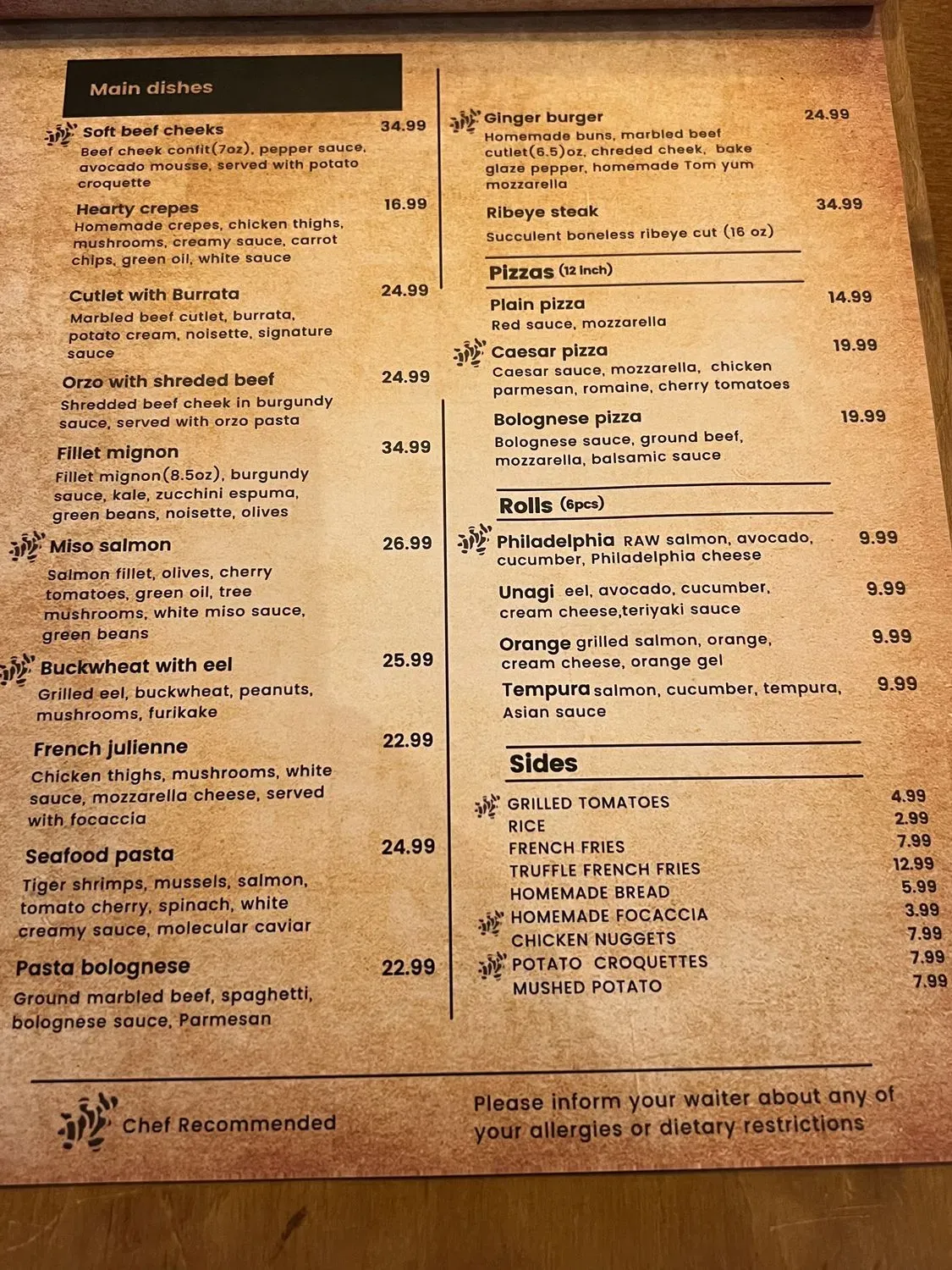 Menu 5