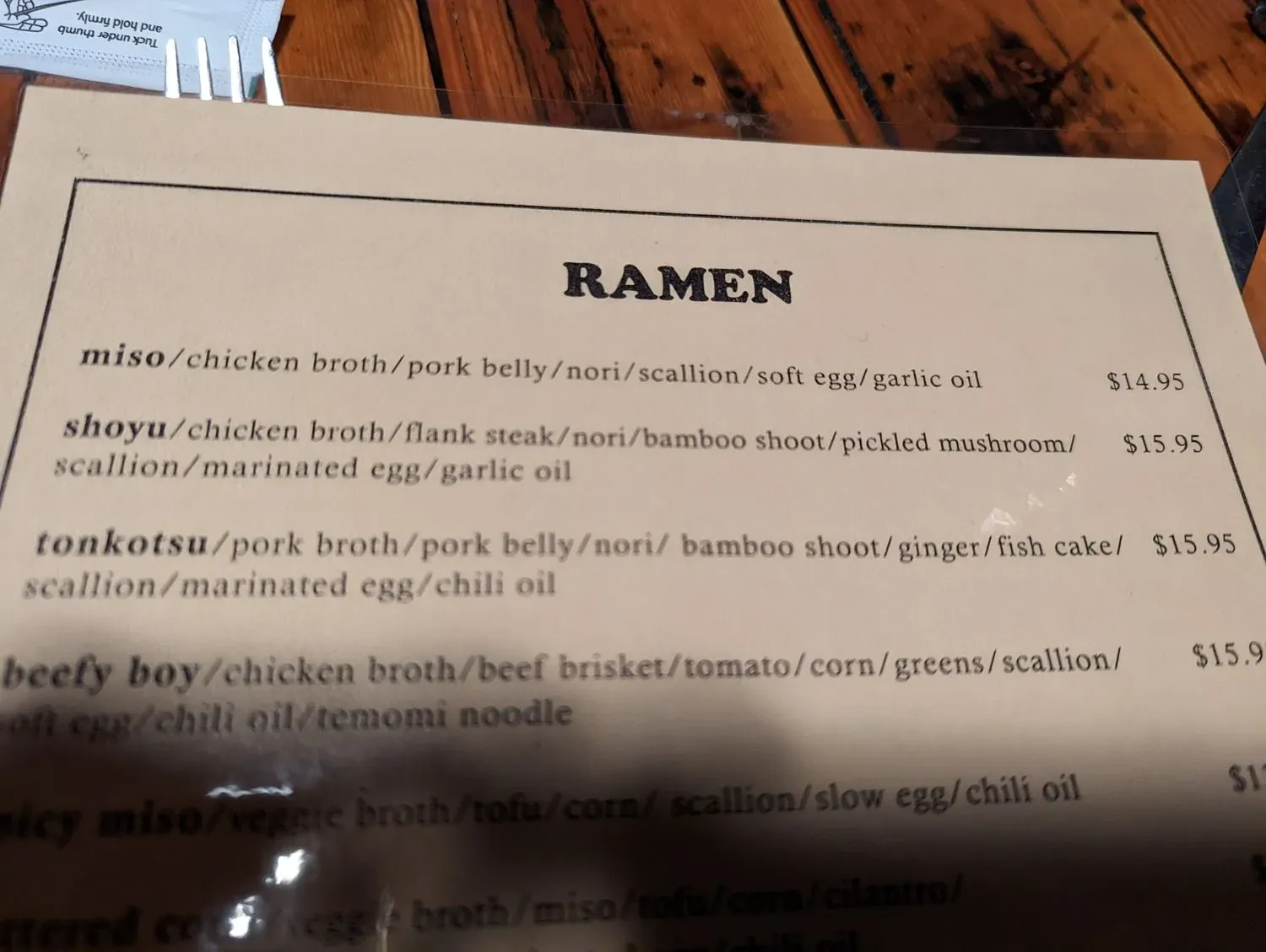 Menu 5