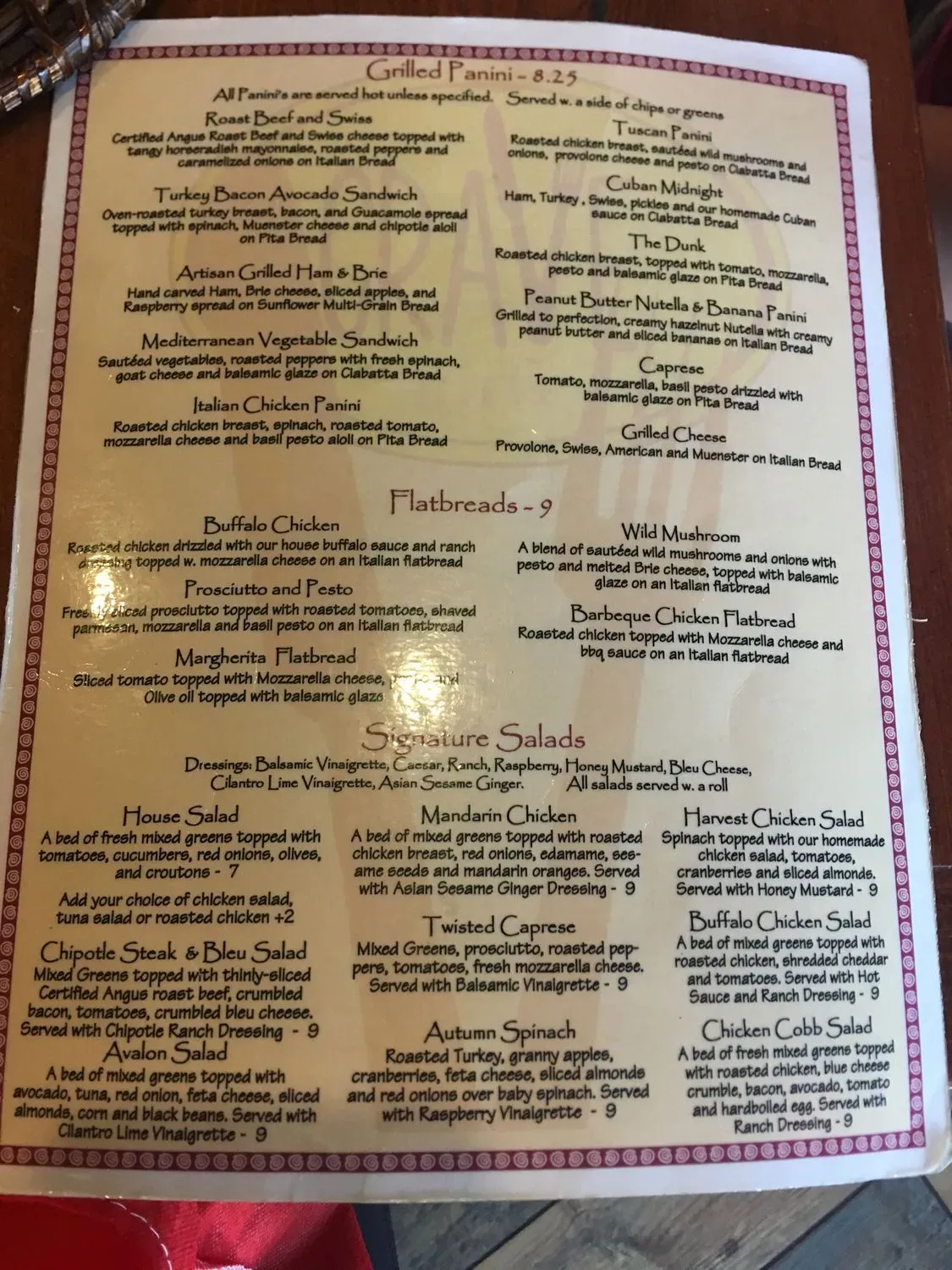 Menu 2