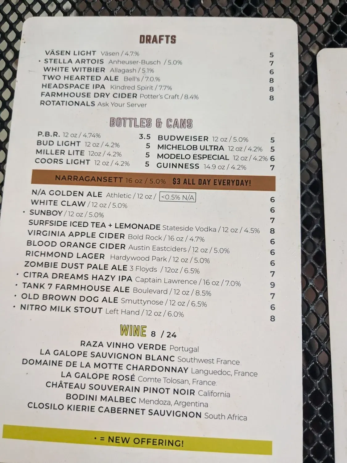 Menu 1