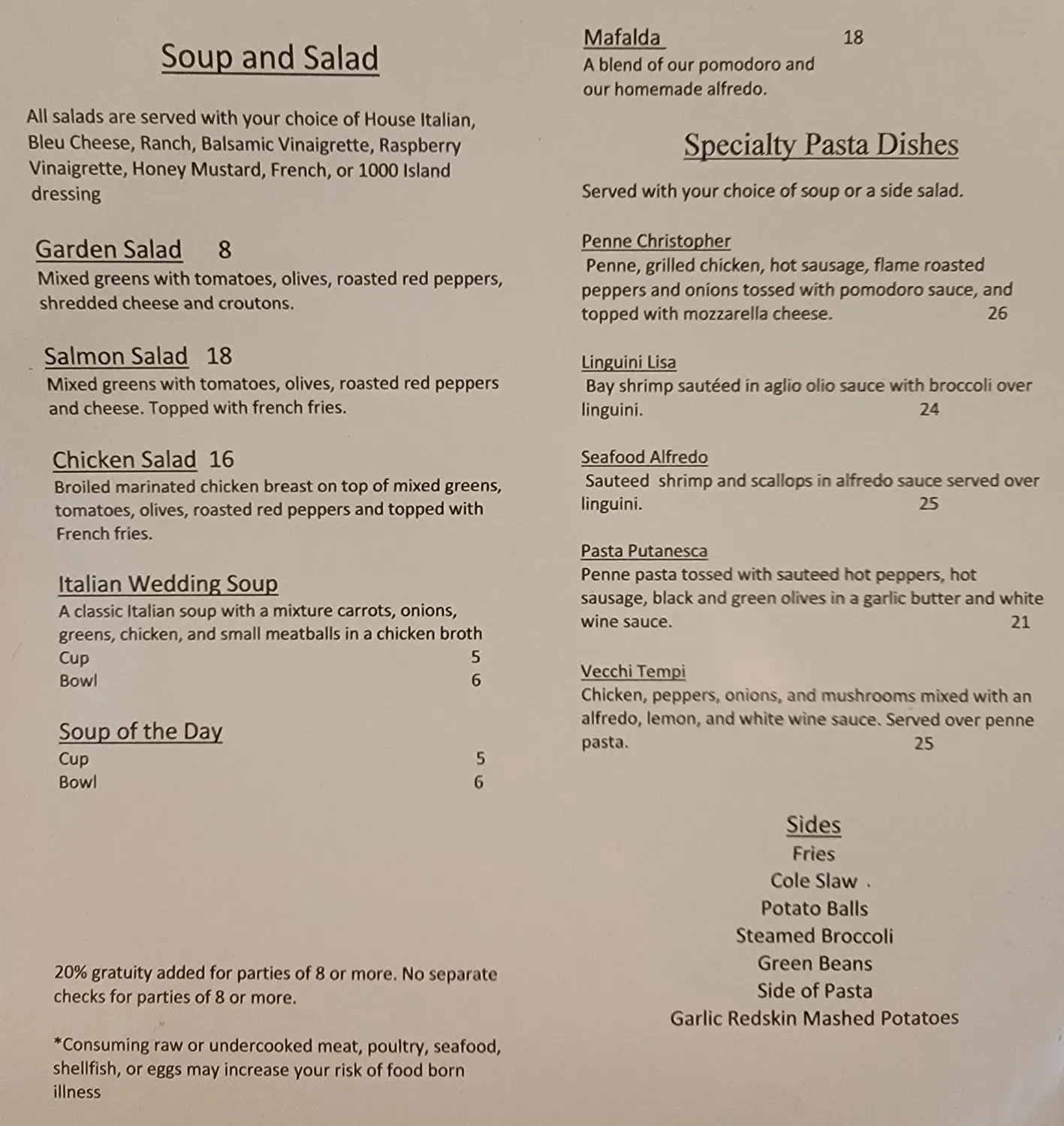 Menu 1