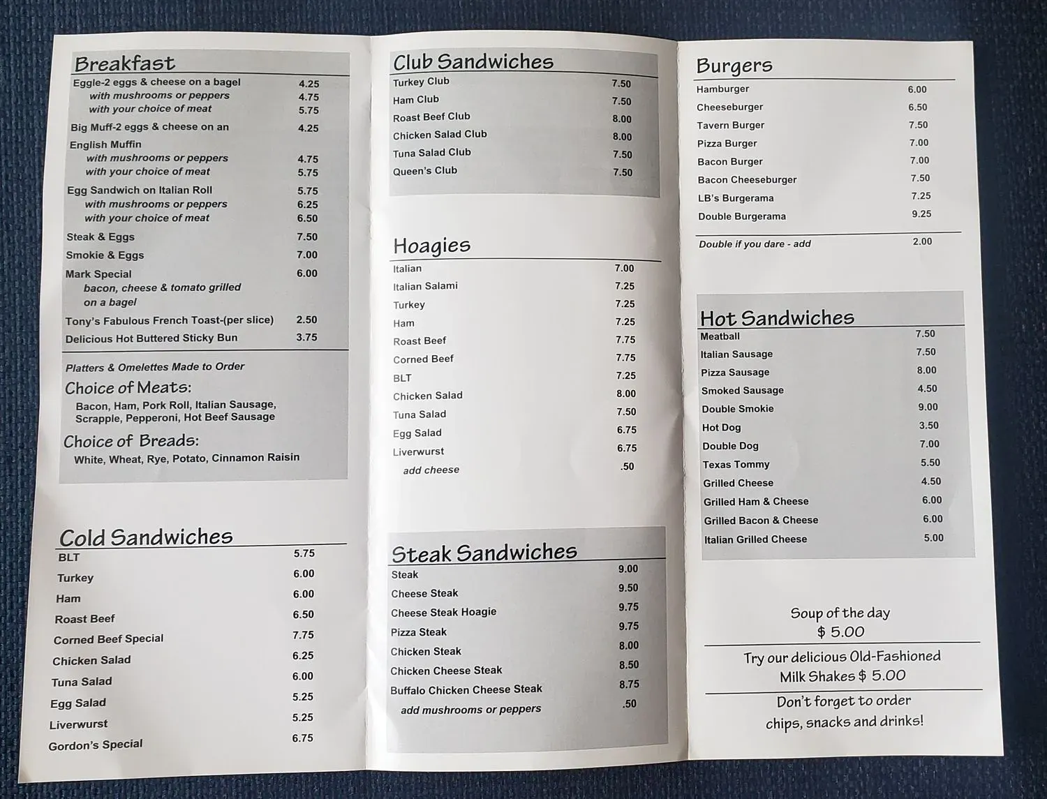 Menu 5