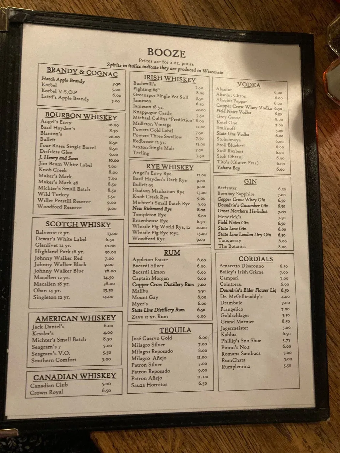 Menu 6