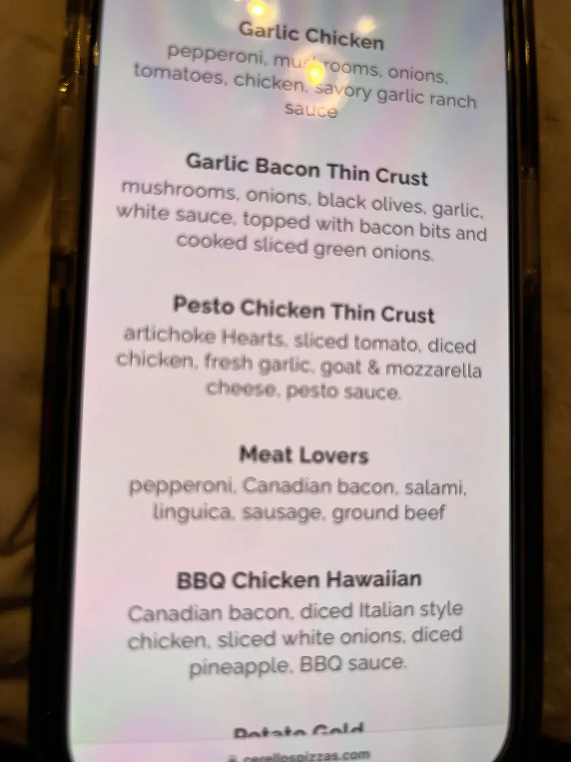 Menu 5