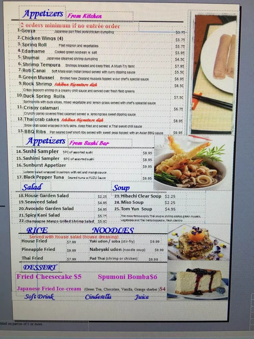 Menu 5