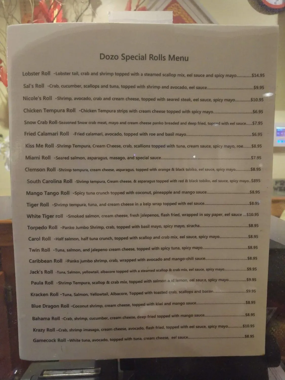 Menu 4