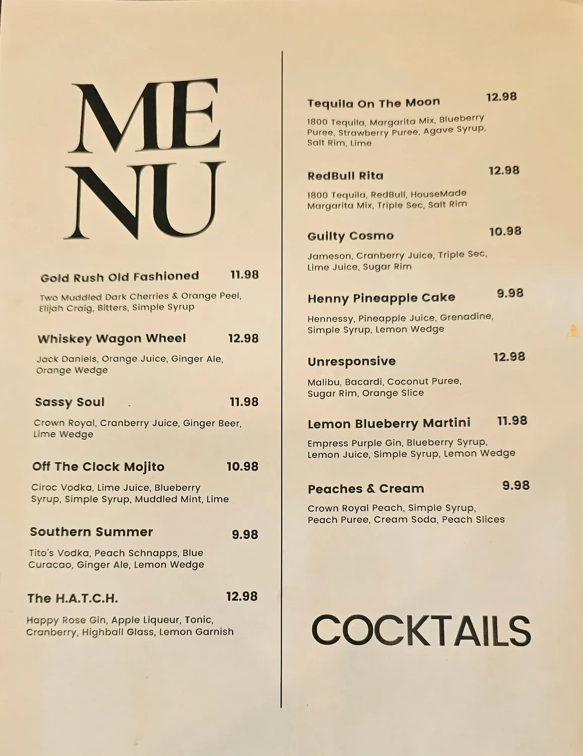 Menu 5