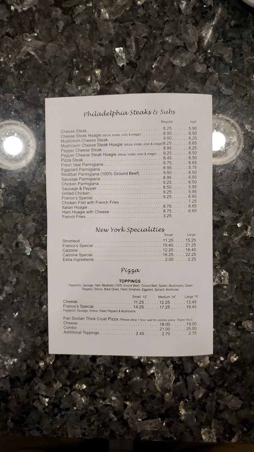 Menu 5