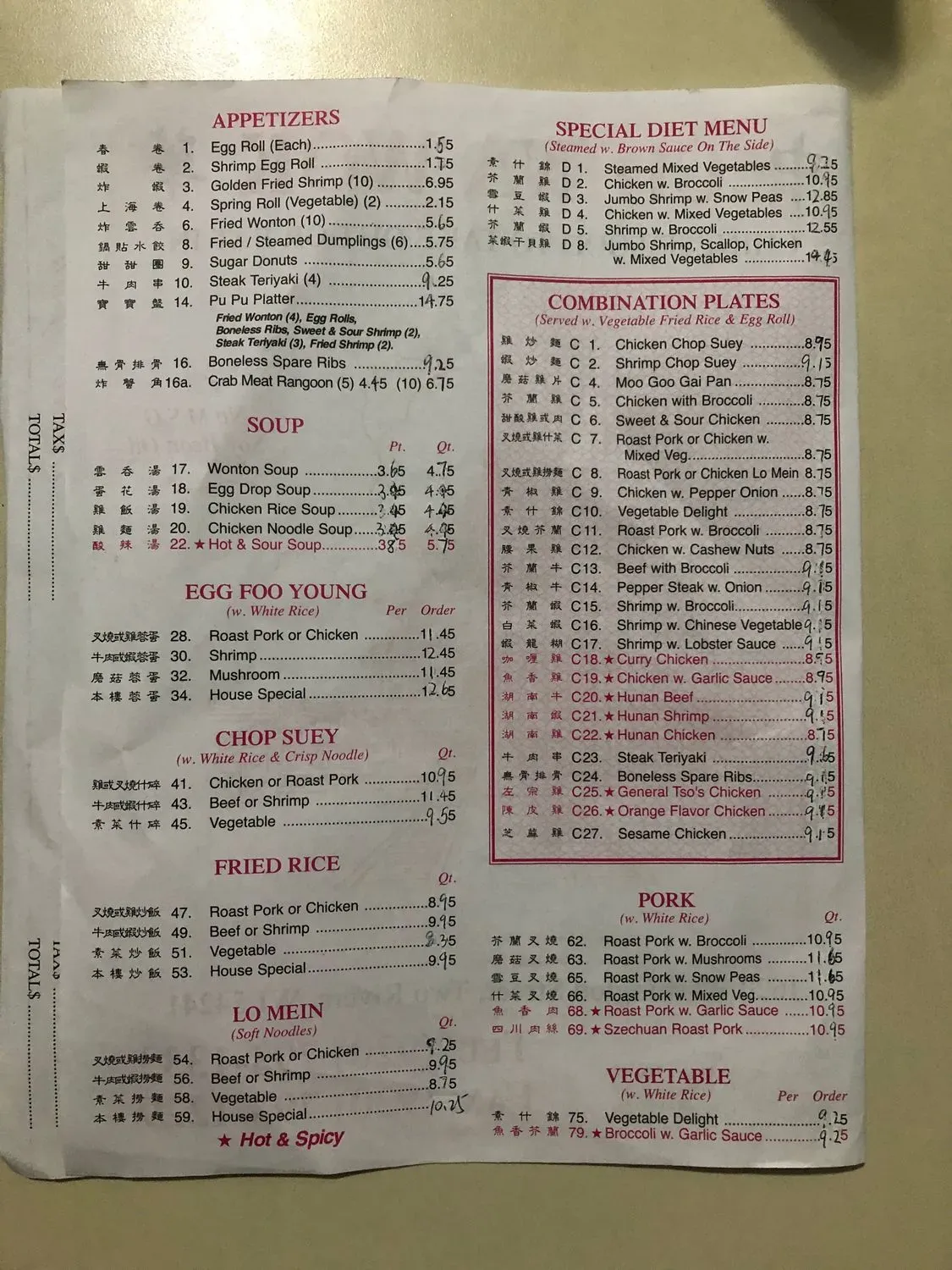 Menu 1