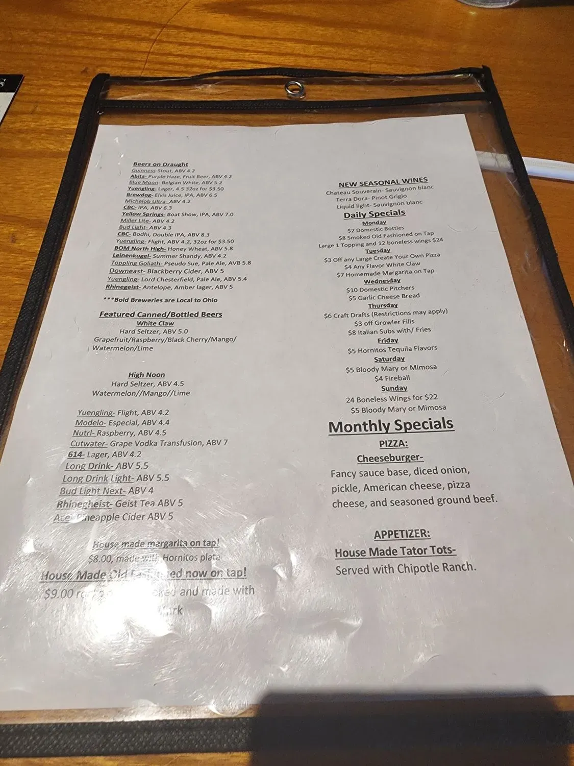 Menu 4