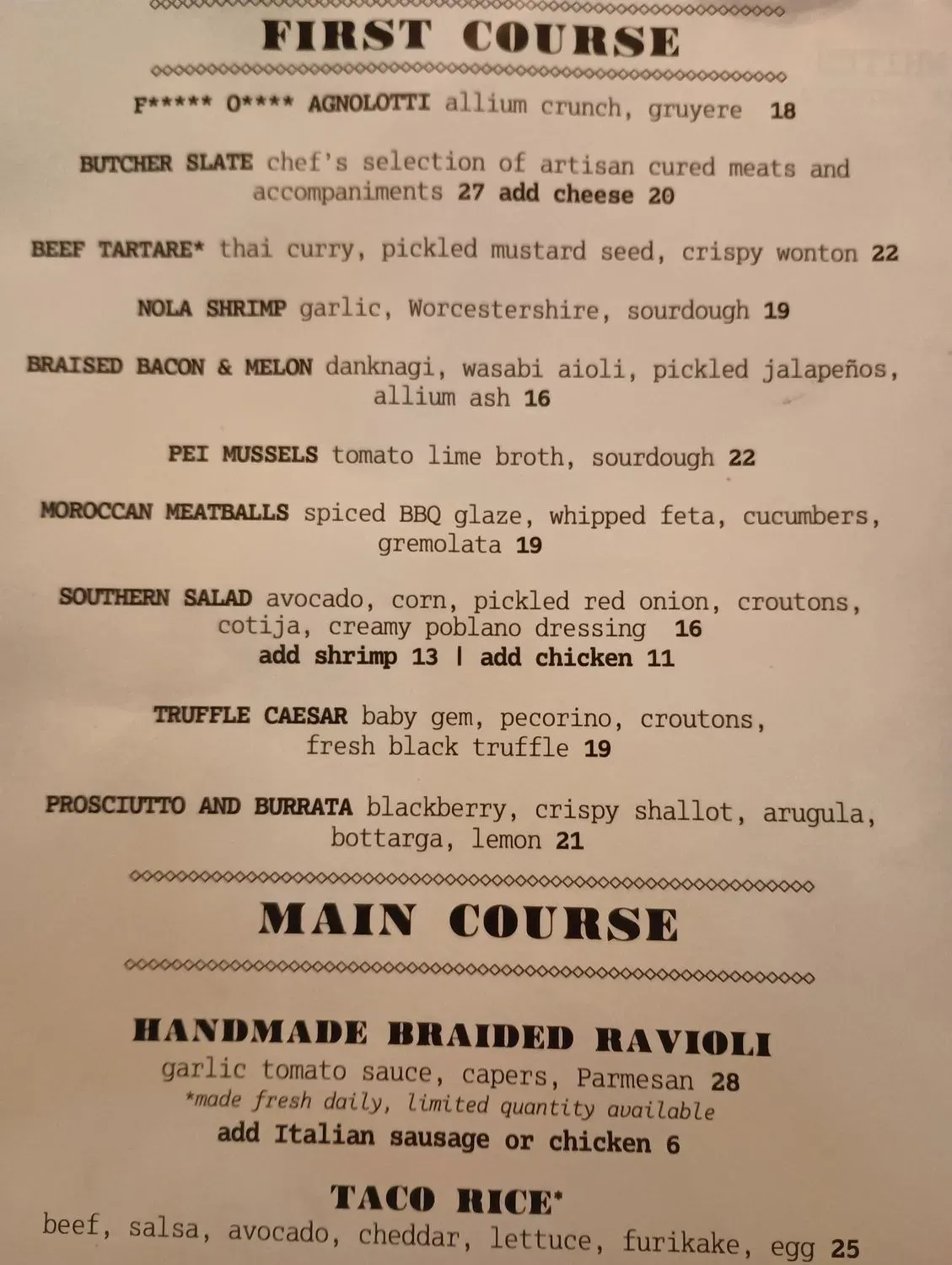 Menu 5