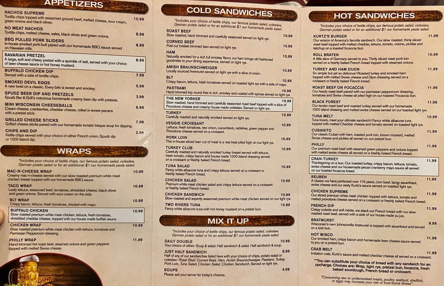 Menu 1