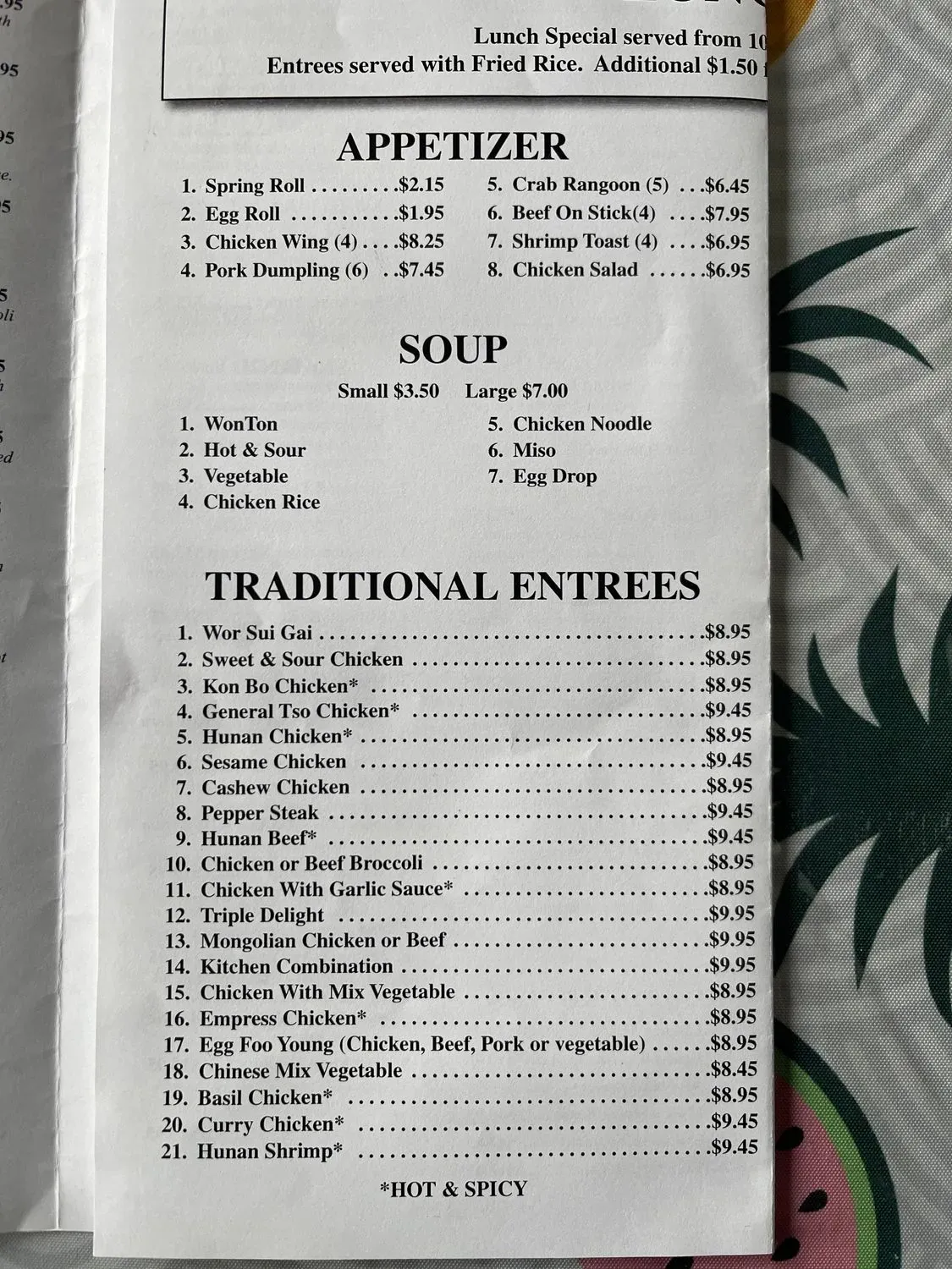 Menu 1