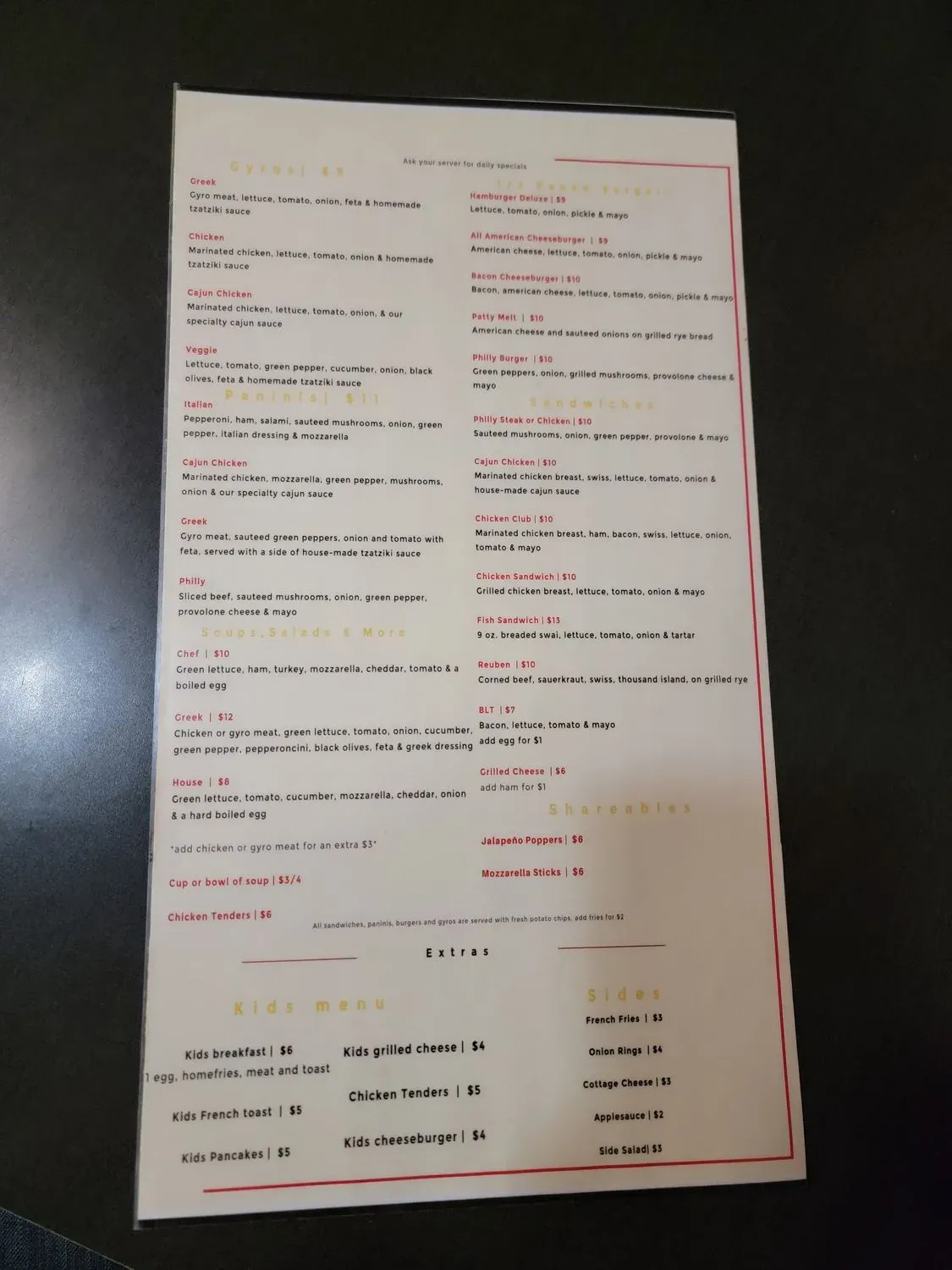 Menu 1