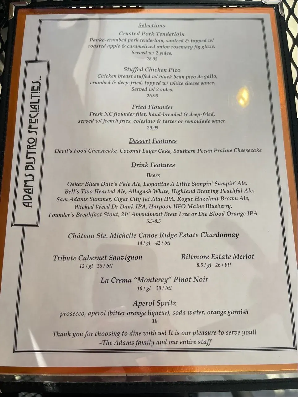 Menu 1