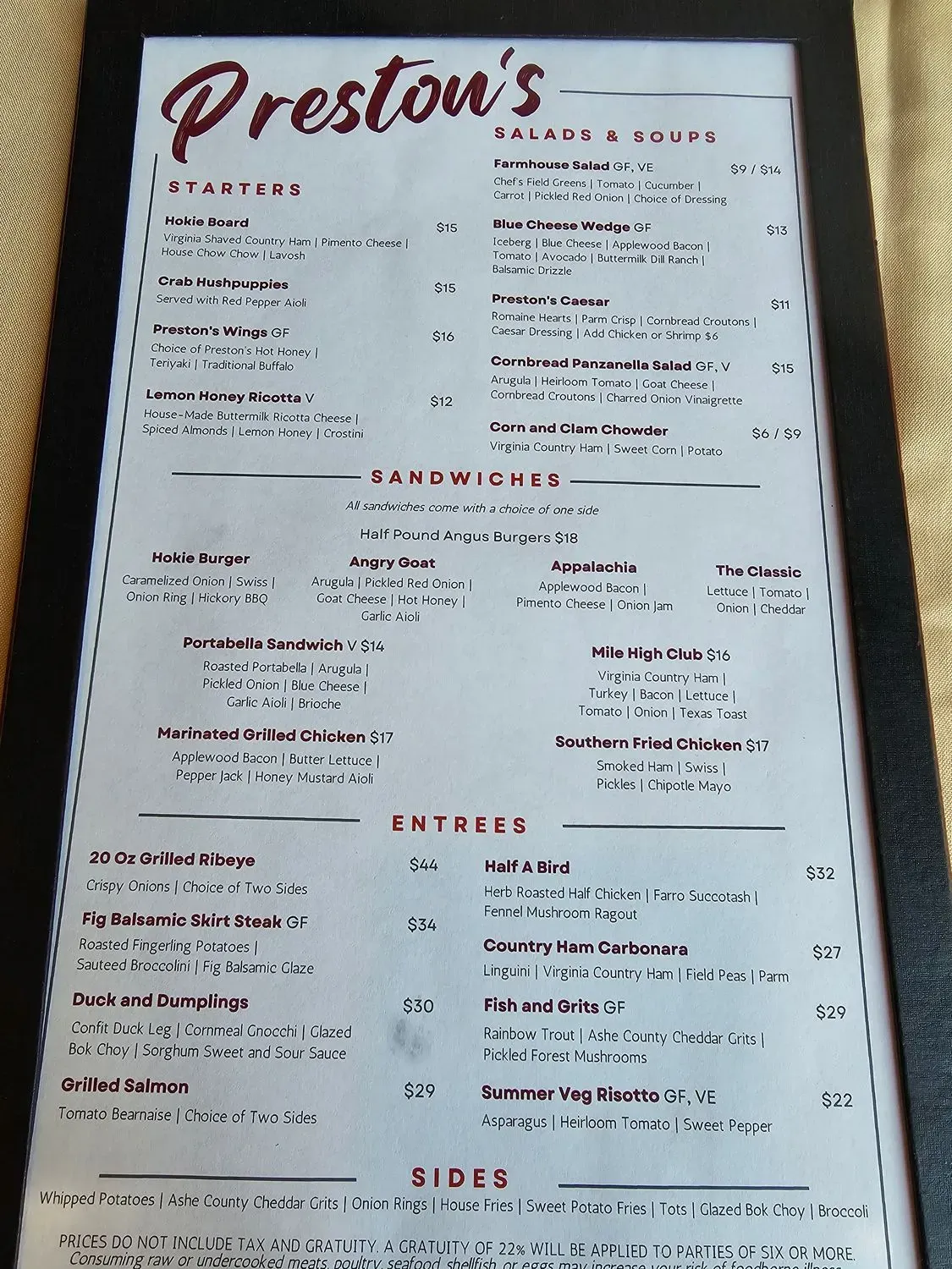 Menu 1