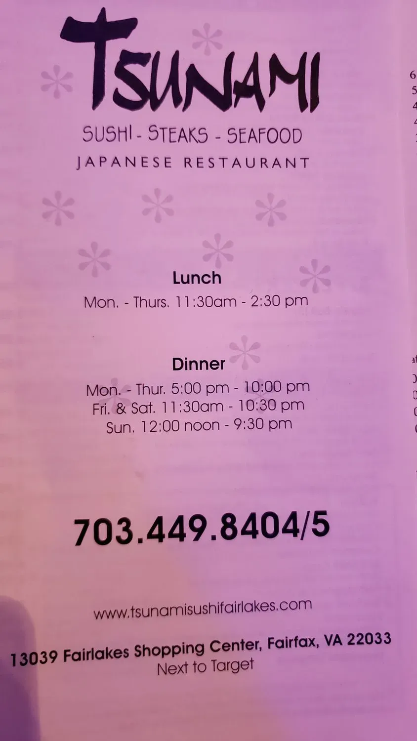 Menu 5