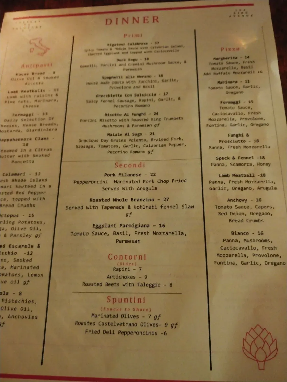 Menu 5