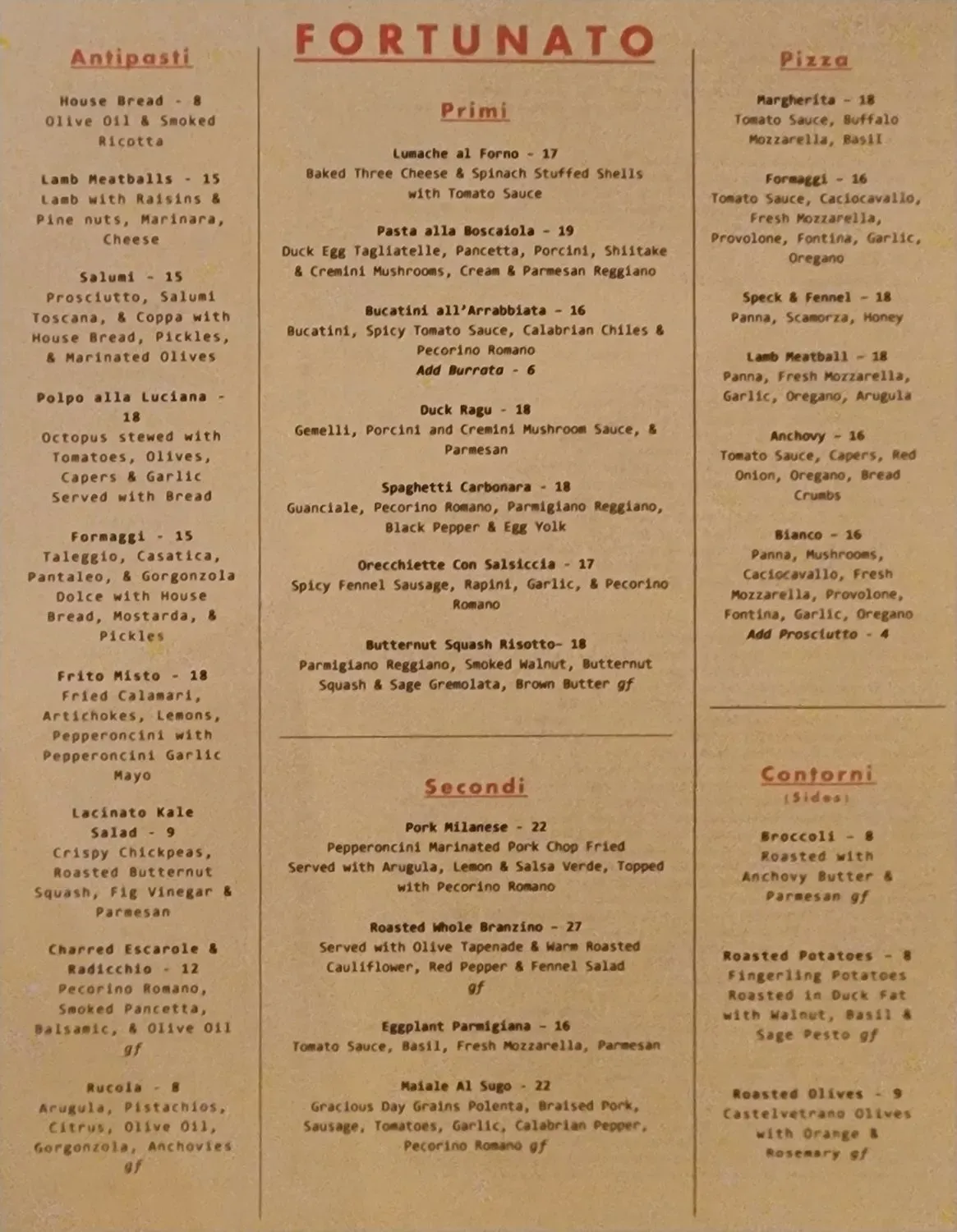 Menu 1