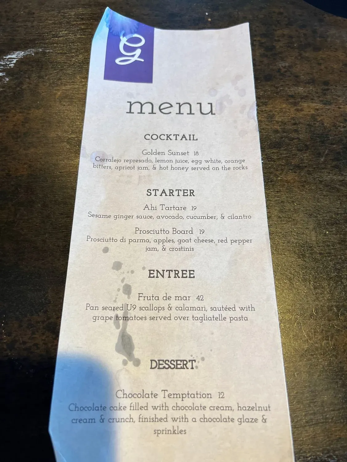 Menu 5