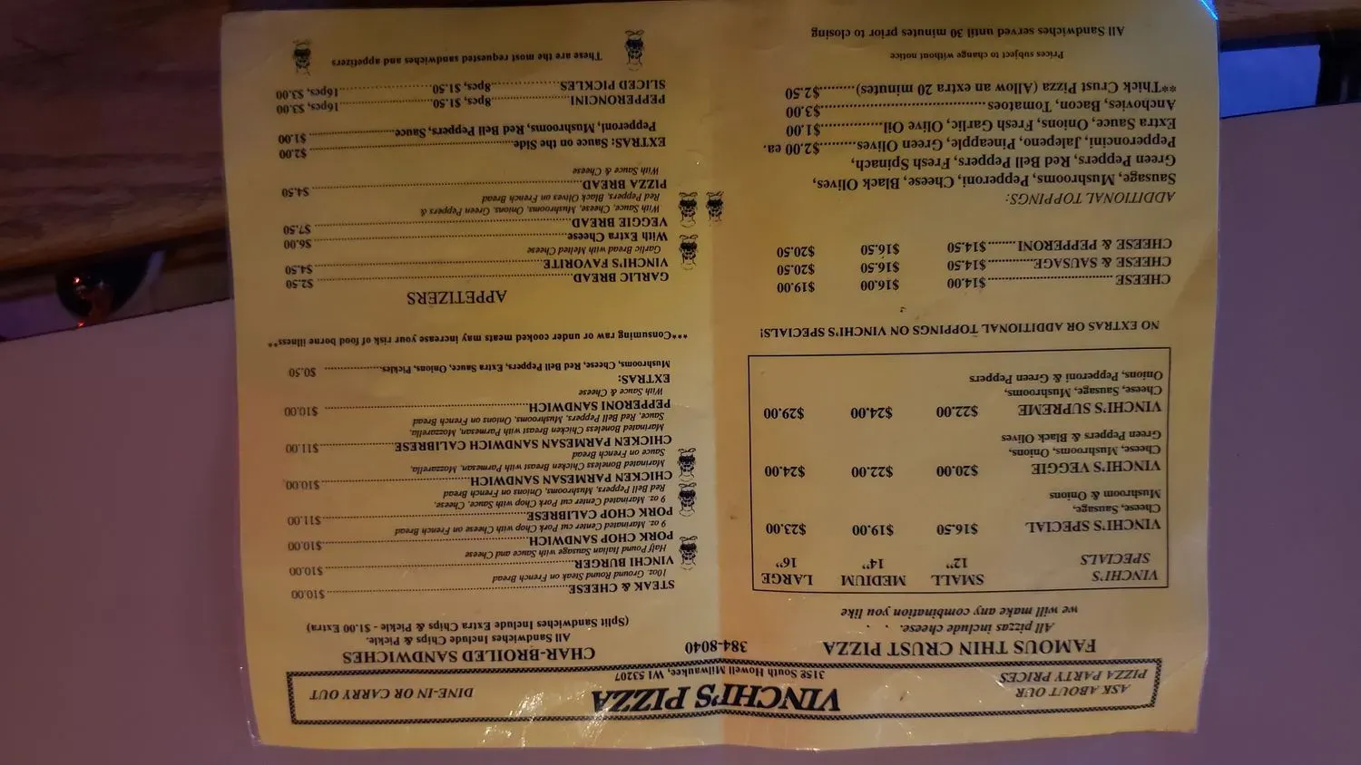 Menu 2