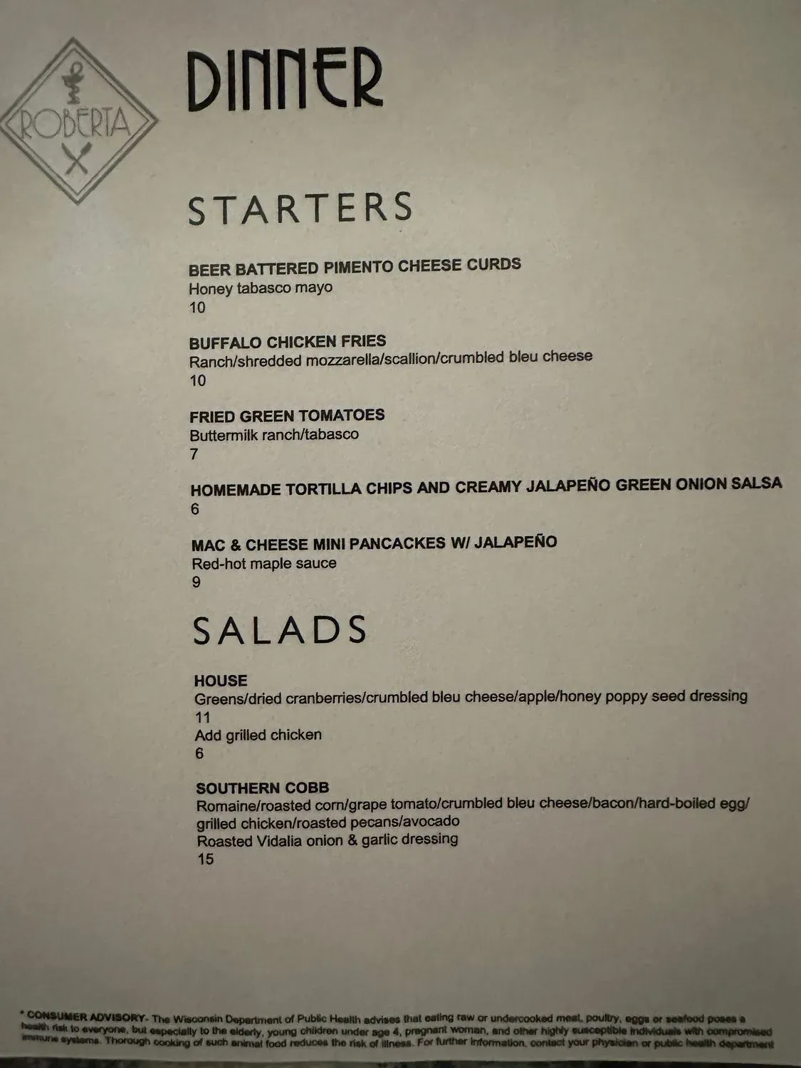 Menu 1