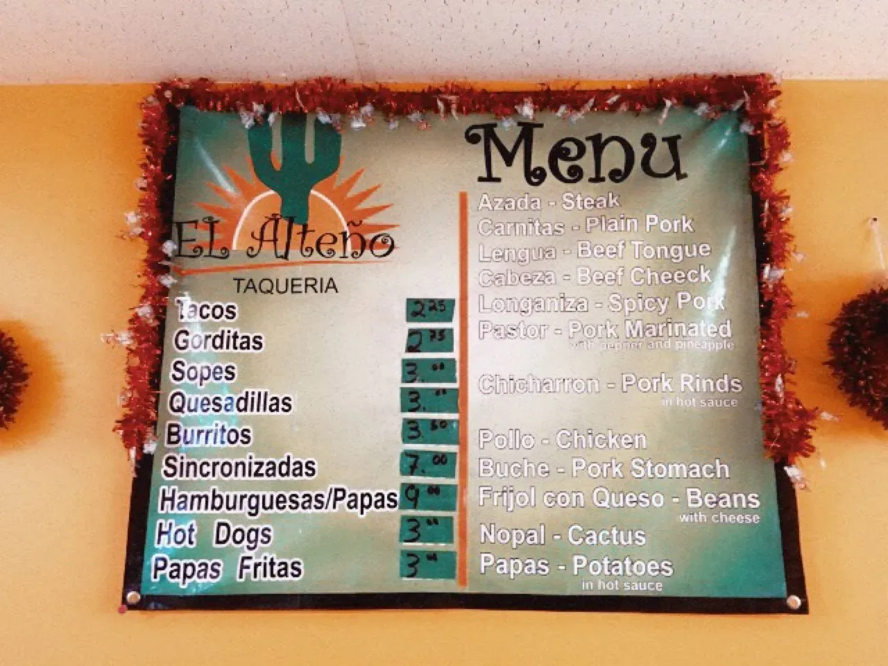 Menu 1