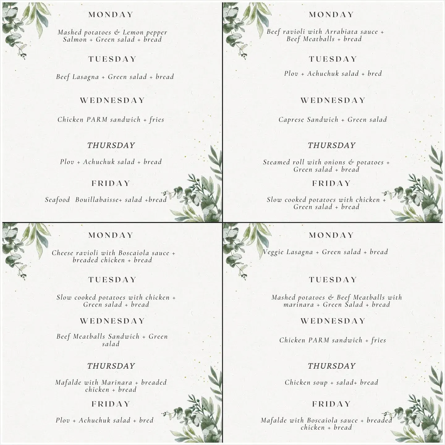 Menu 1