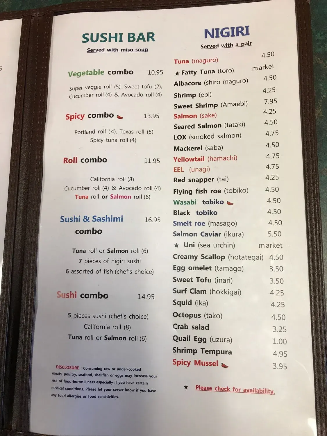 Menu 4