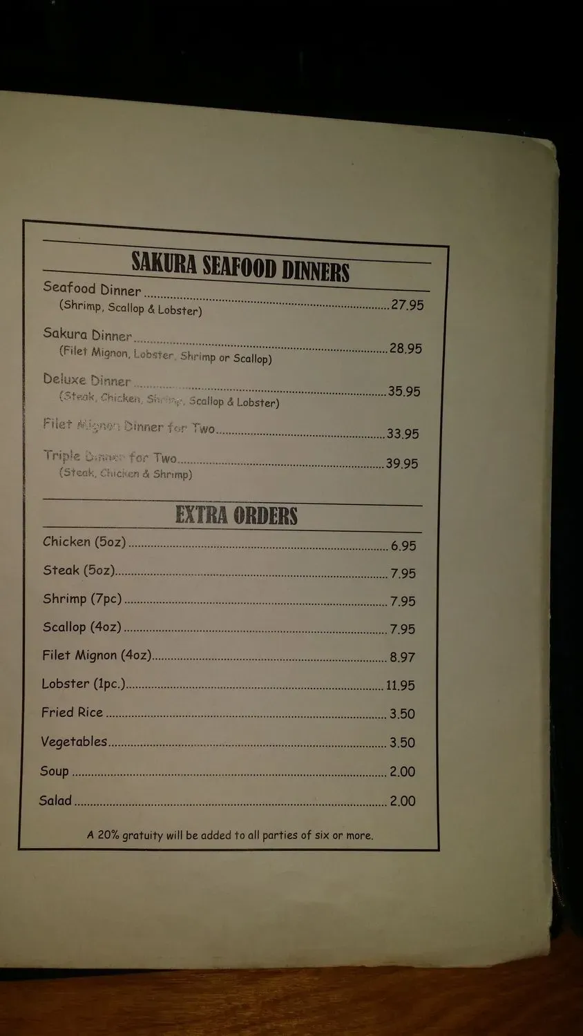 Menu 5