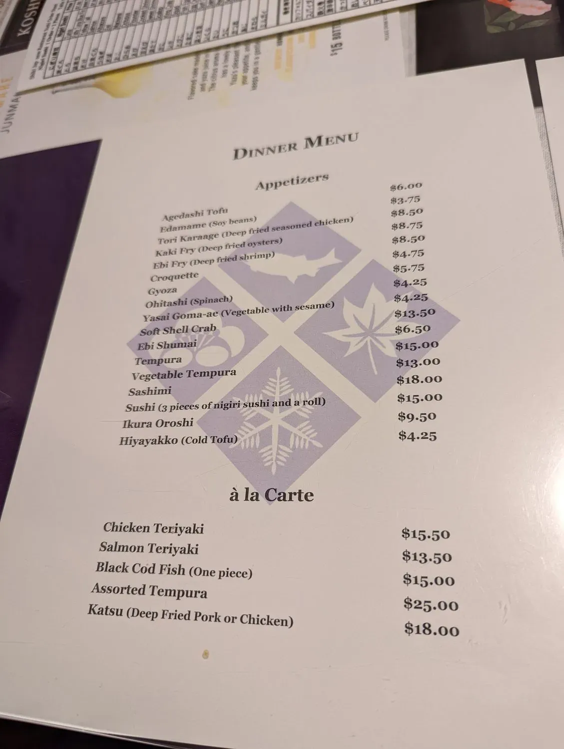 Menu 5