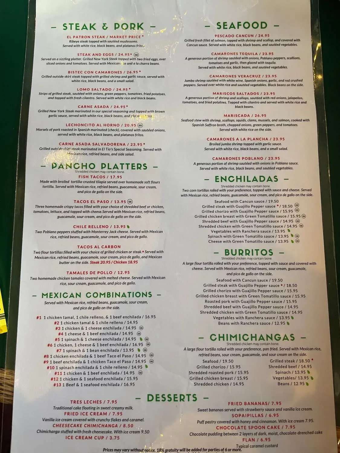 Menu 1