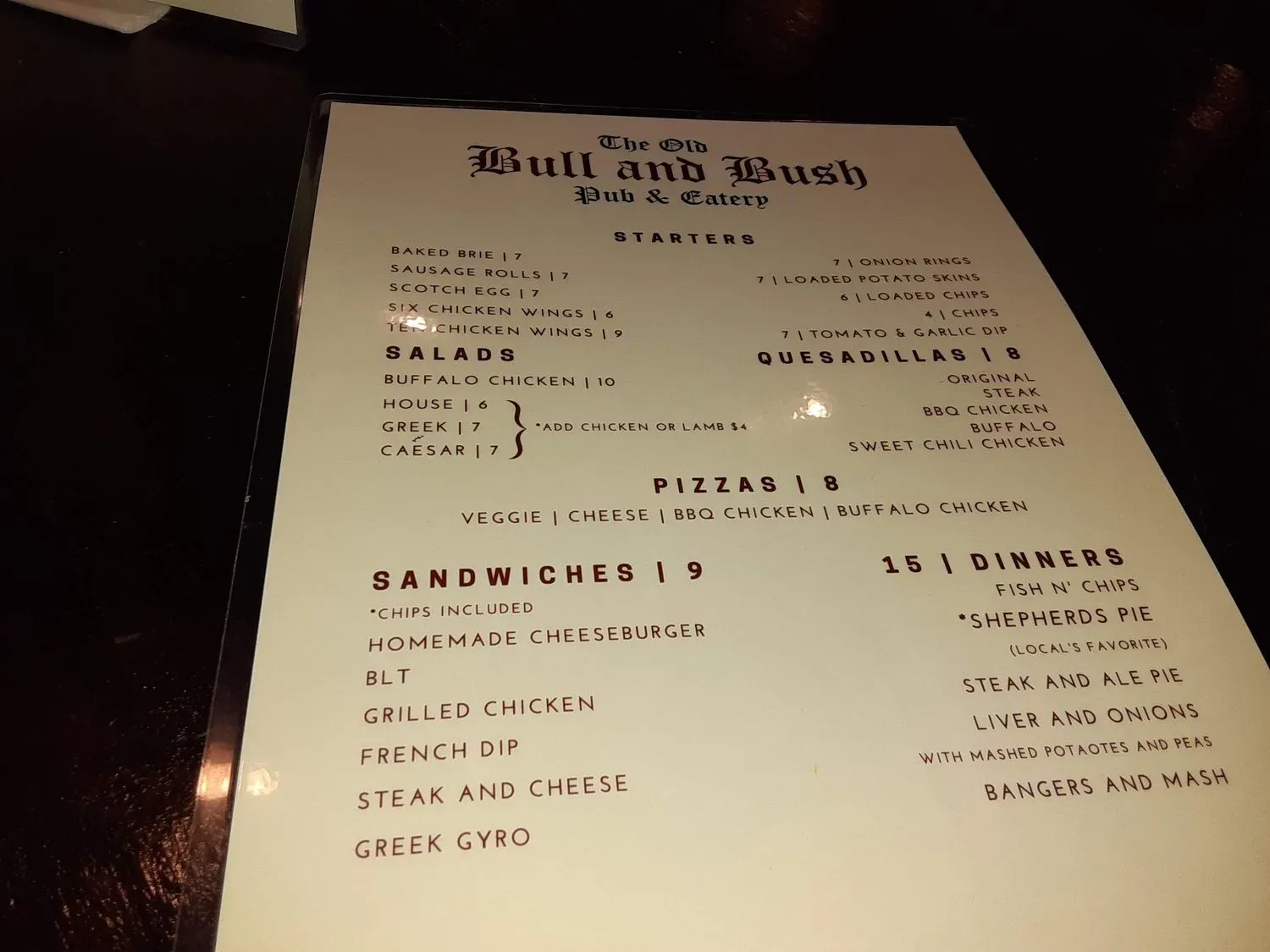 Menu 6